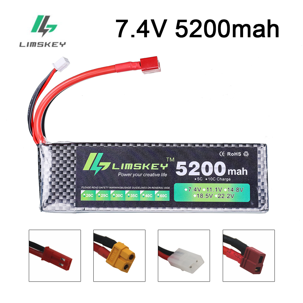Rc Hobby Boat - Akumulator Limskey Power 7.4V 5200mAh 30C
